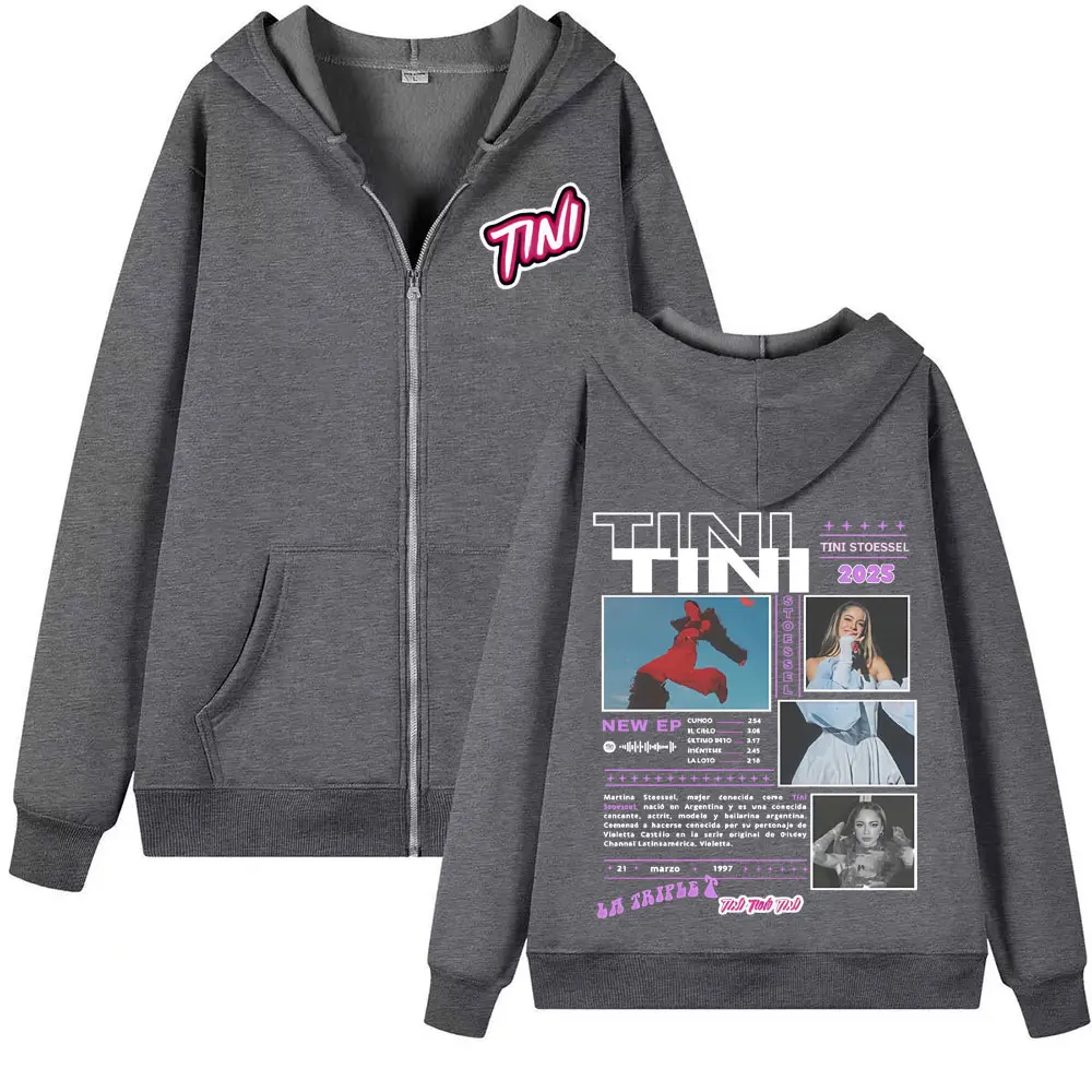 ألبوم المغني الصغير STOESSEL 2025 جولة سستة هوديس الرجال النساء موضة الجمالية البلوز معطف عادية مريحة الصوف زمم هوديي