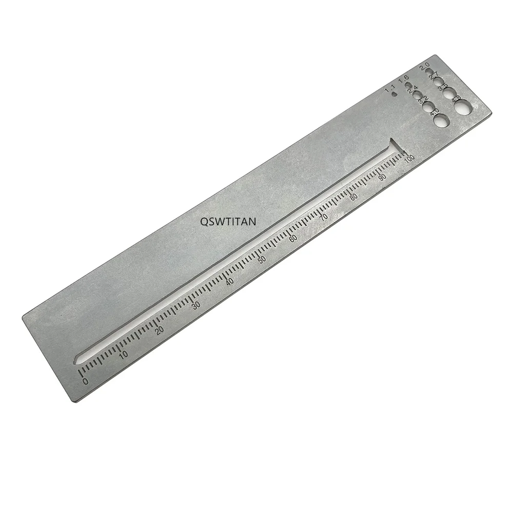 1pcs Orthopedic Kirschner K Wire and Bone Screw Diameter Lenght Measuring Ruler Autoclavable Orthopedic Instrument