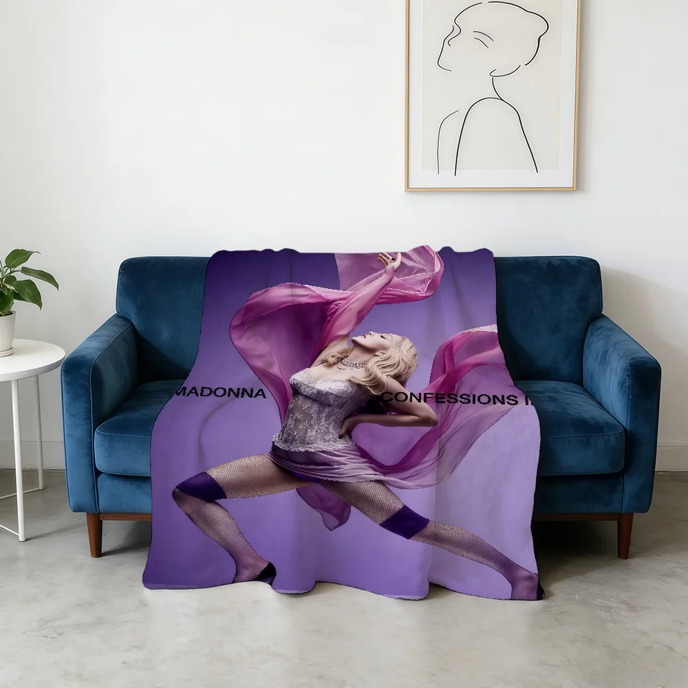 Singer M-Madonna Confessions II Blanket Flannel Warm Soft Throw Blanket For Room Sofa Childish Birthday Gifts