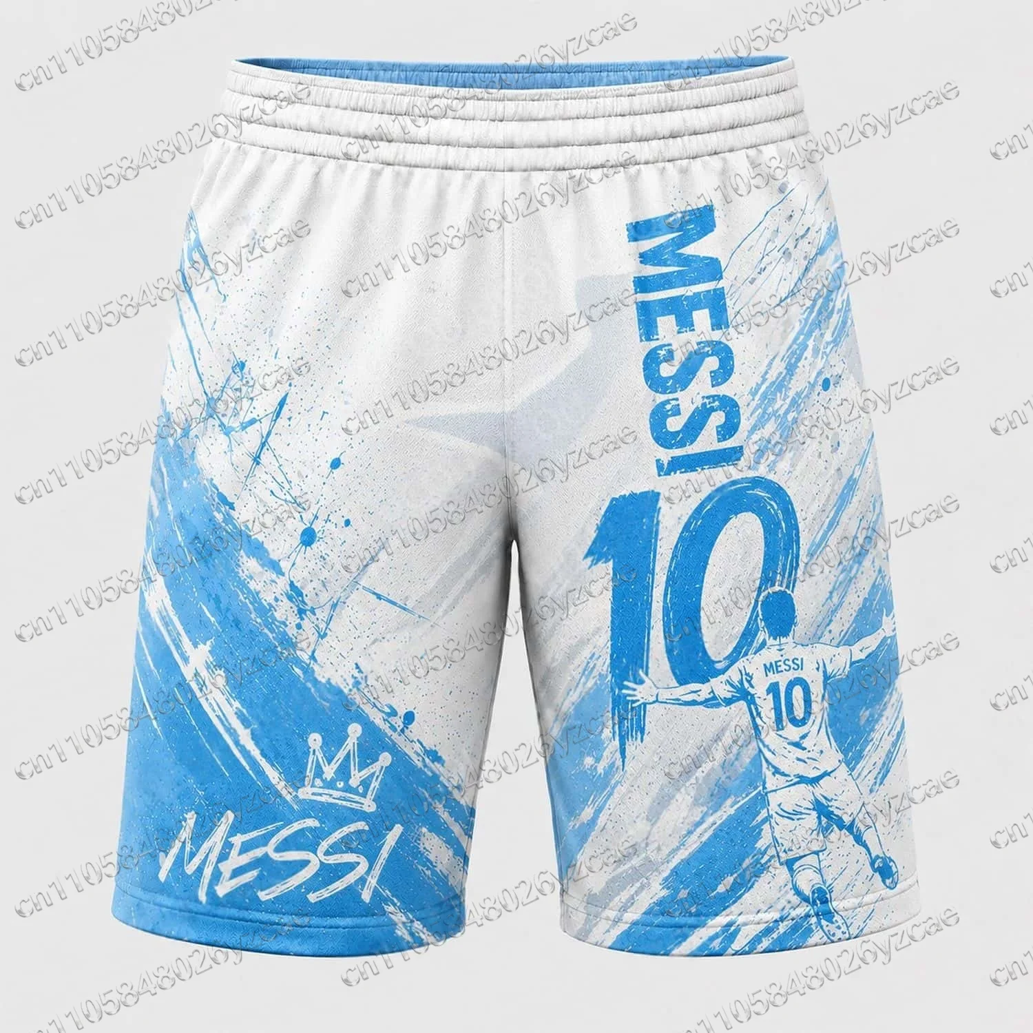 Messi 10 Soccer Shorts Blue White Graphic Football Training Shorts Men Summer Fan Sportswear Kid Kits