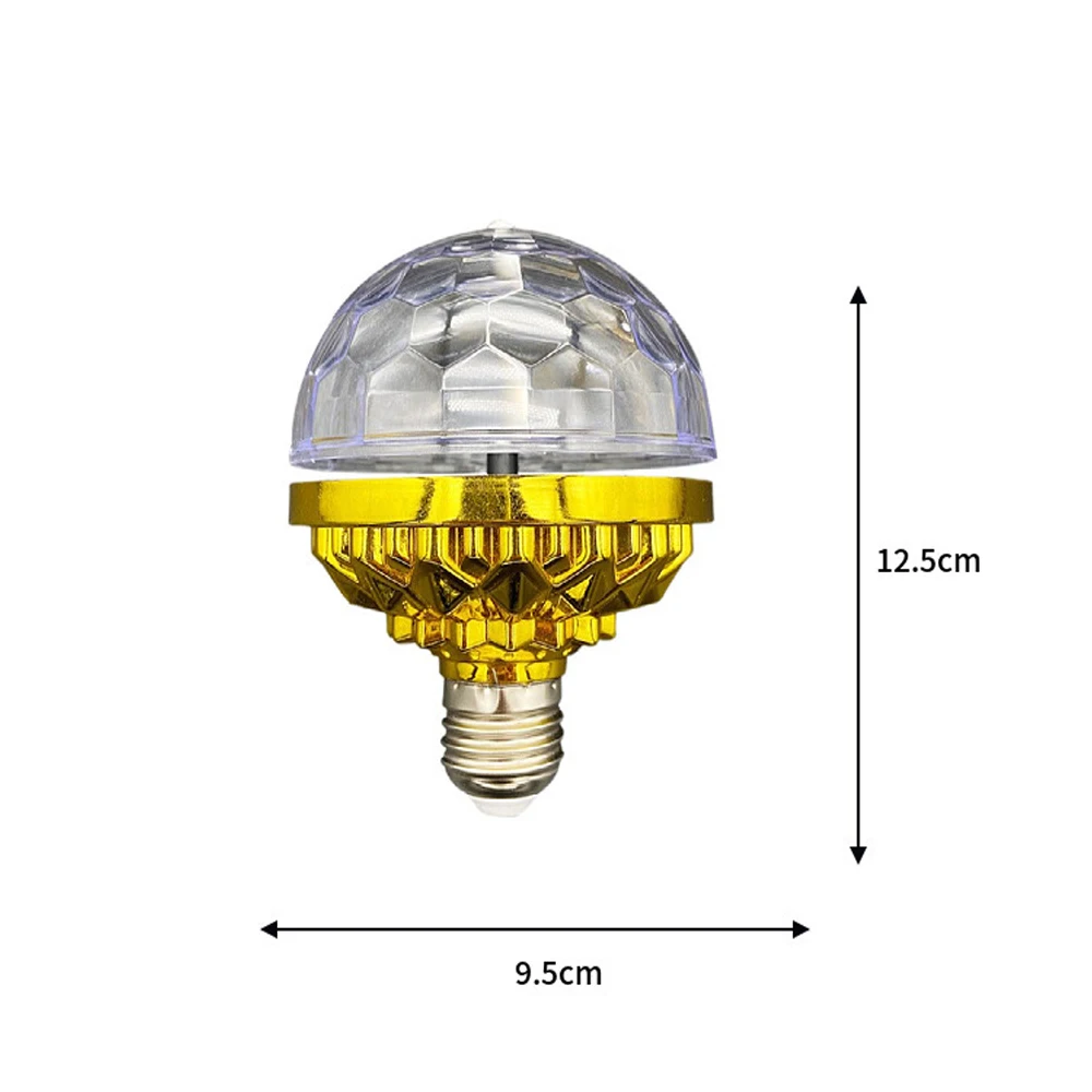 E27 ステージライトカラフルな回転雰囲気 360 マジックボール電球自動クリスタルランプ + ソケット DJ ディスコ KTV ダンスパーティー