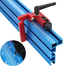 75 Type Blue Aluminum Profile Router Fence 40/50cm Multi T-Track Table Saw Fence Woodworking T-Slot Miter Track Fence Stopper