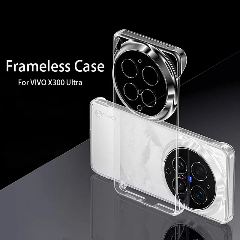 Frameless Slim Clear Hard Back Cover Case For VIVO X300 Ultr