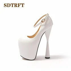 SDTRFT Crossdresser Primavera/Autunno Stiletto 19 centimetri di spessore tacchi alti Locale Notturno sexy pompe platformswedding scarpe donna zapatos mujer