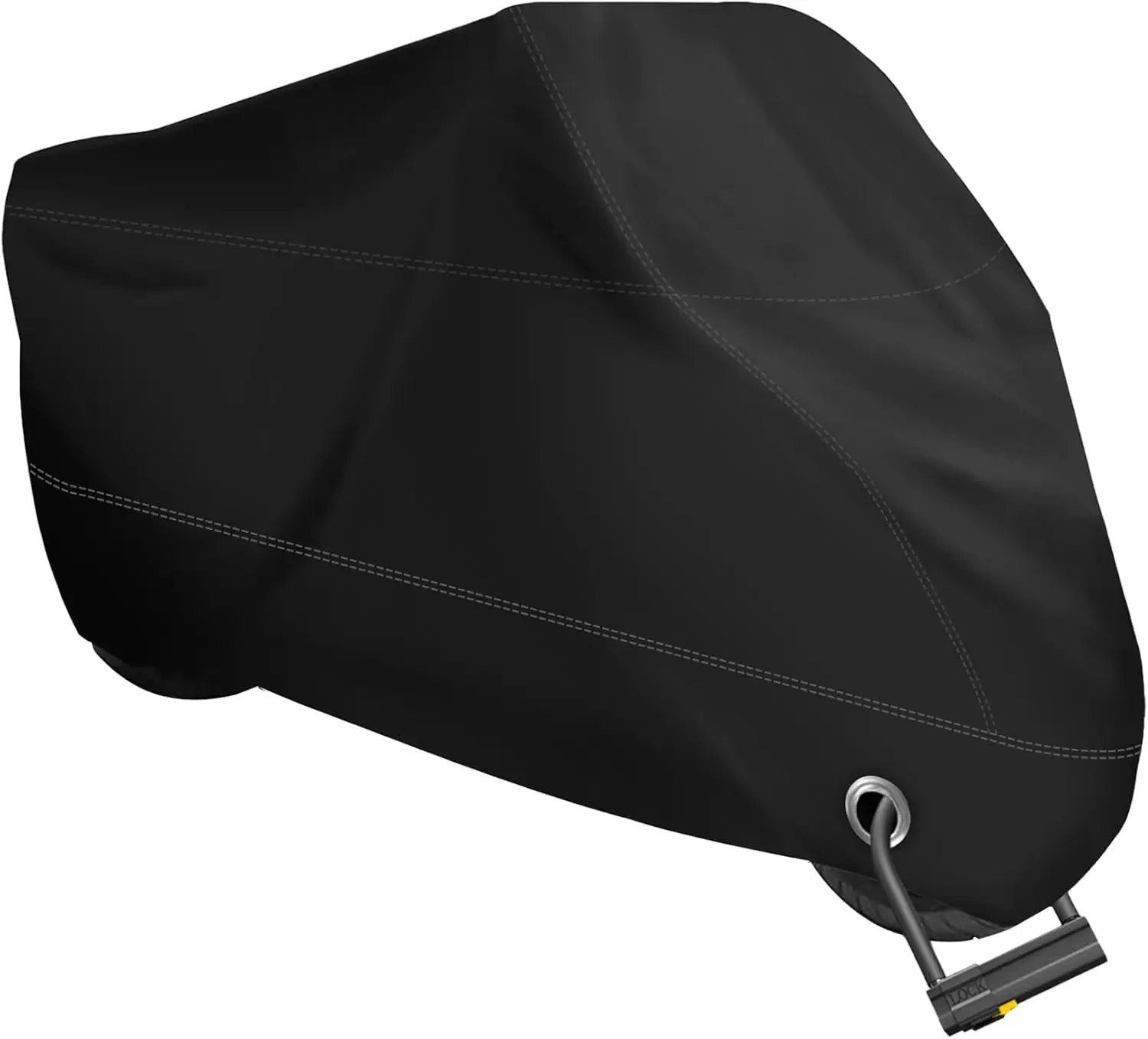 

All Season Black Waterproof Sun Motorcycle Cover,Fits up to 108" Motors (XX Large & Lockholes)