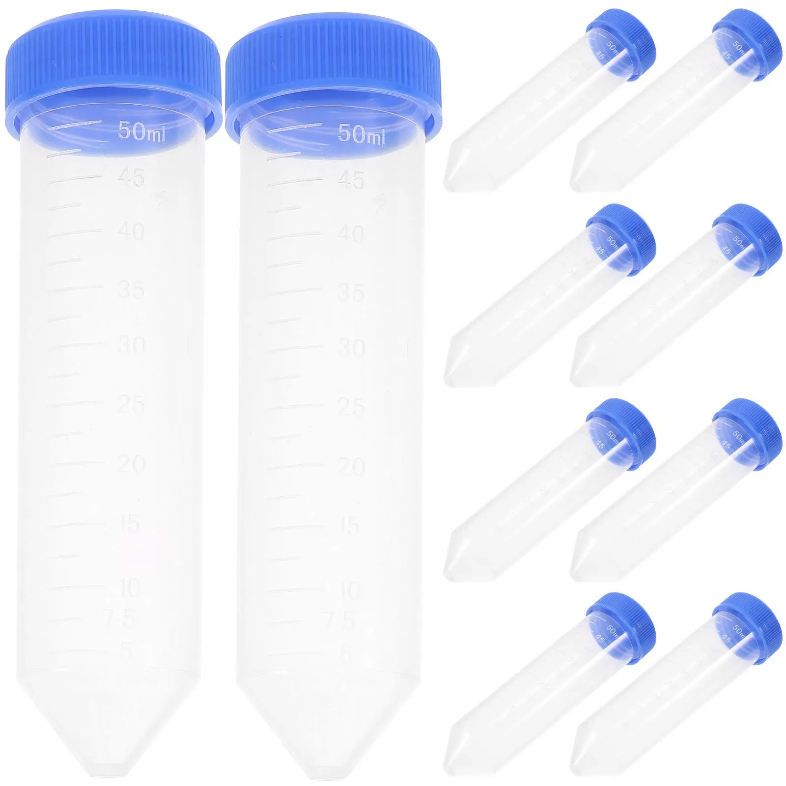 25 PCS Tube Conical Clear Tubes Sample Graduated Test Laboratory Supplies Can 50ml Container Glass