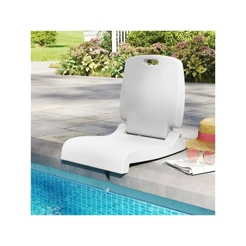 

Folding Outdoor Pool Lounge Chairs - White Color, Portable, Comfortable Seating for Relaxation by the Poolside