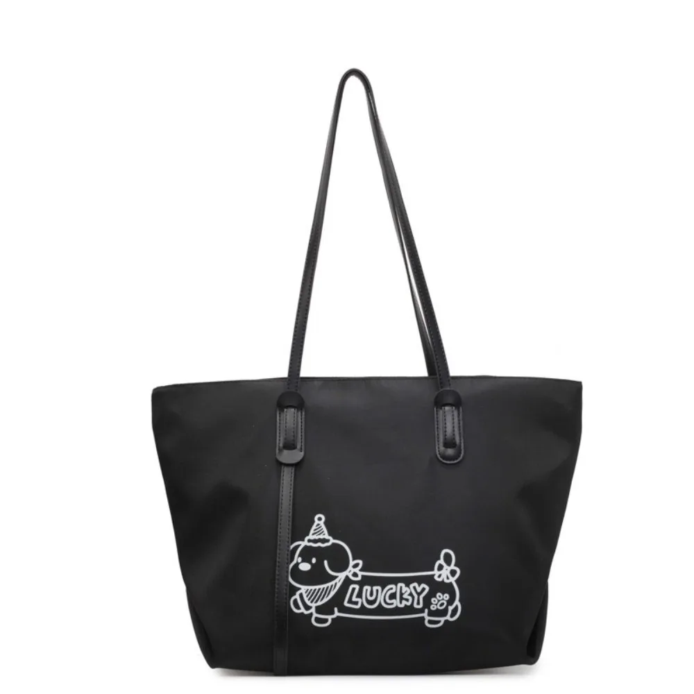 

Korean Style Dachshund Tote Bag Large Capacity Cute Armpit Shoulder Bag Graffiti Puppy Commuting Underarm Handbag Travel