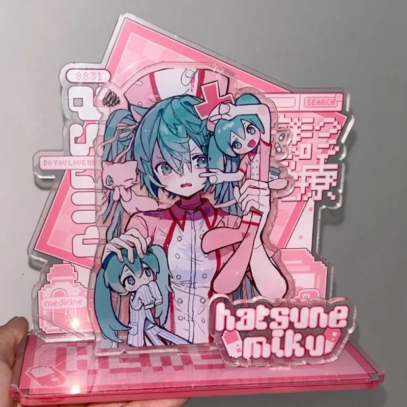 

Anime Cartoon Hatsune Miku Acrylic Stand Sign Desktop Ornaments Decorative Collect Model Dolls Figure Student Birthday Gift Toys