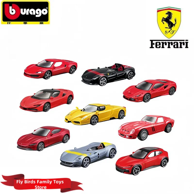 Hot Bburago 1:43 Ferrari F40 458 SF90 458 Spider Original Diecast  Miniature Art Boutique Xmas Kid Boy Toy Collection Car Models