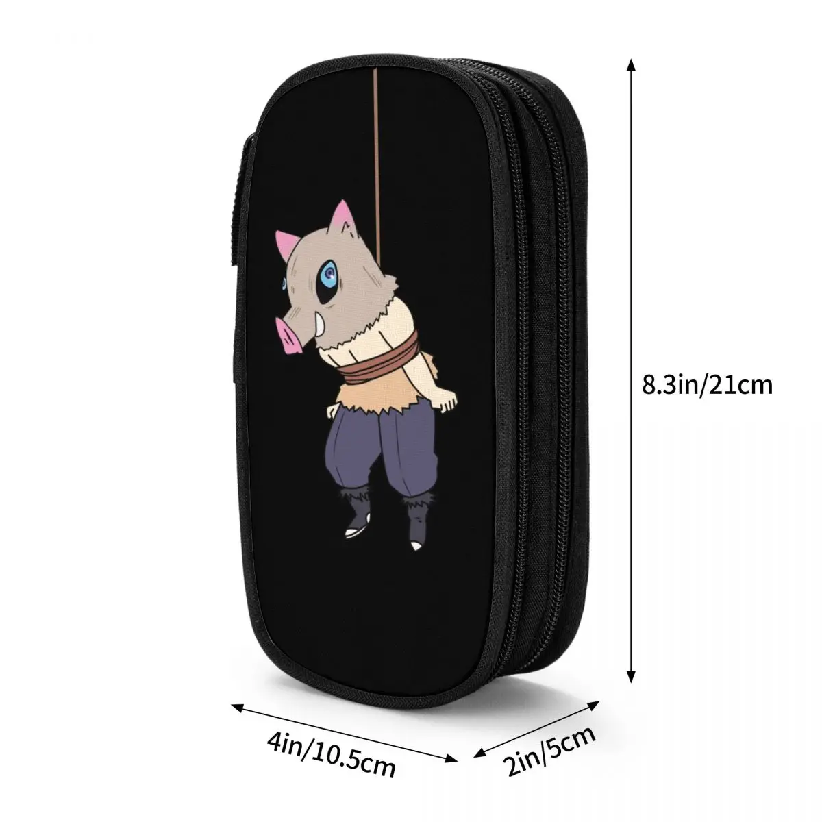 Imagem -06 - Fun Inosuke Hashibira Lápis Case Demon Slayer Anime Demon Blade Lápis Pen Box para Estudante Grande Capacidade Bolsa Papelaria Bag