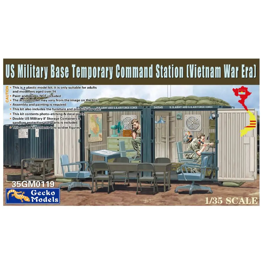 Gecko 35GM0119 1/35 Military Base Temporary Command Station （Vietnam War Era）Kit