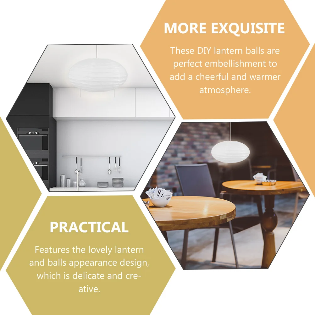 

2Pcs Saucer Shaped Decorative Paper Lantern Balls Hanging Party Birthday Wedding DIY Supplies Lightweight Indoor Outdoor Festive