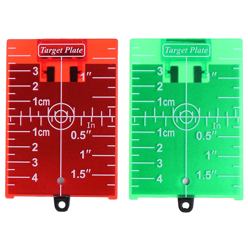 1PCS inch/cm Laser Target Card Plate For Green/Red Laser Level Suitable For Line Lasers 11.5cmx7.4cm