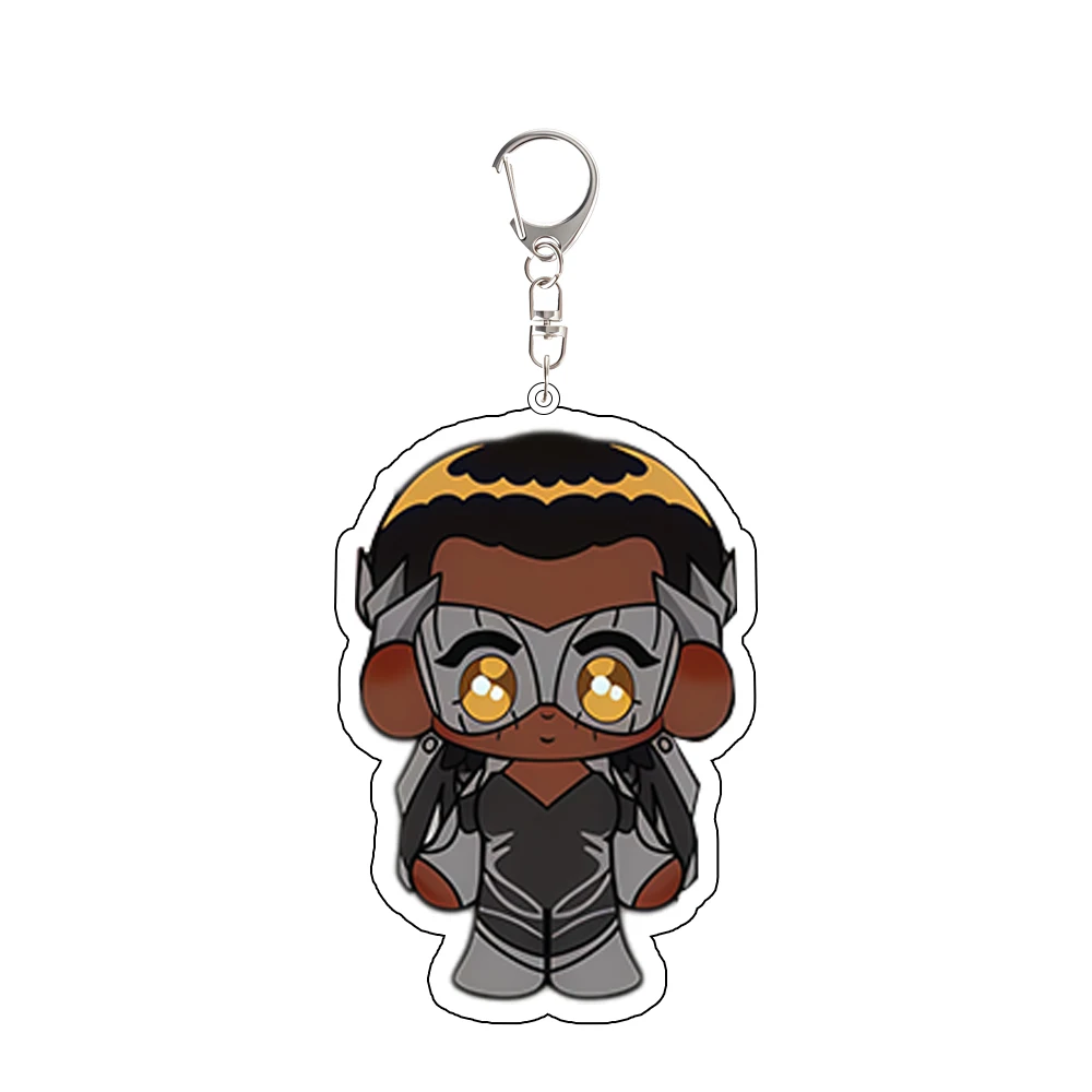 لإرسال لعبة بريزم Phenomaman شقراء السترة Malevola روبرت سلسلة مفاتيح مصنوعة من الأكريليك الطرفية على ظهره قلادة مهرجان هدية