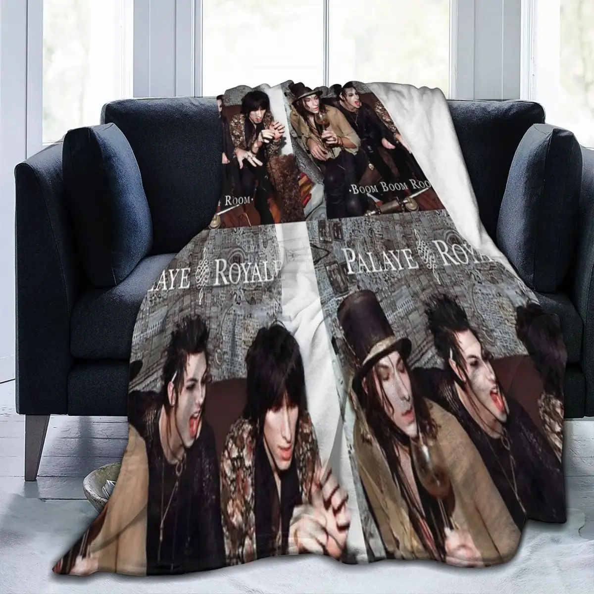 Throw Blanket Good Palaye Royale Band Logo Music Micro Fleece Blanket Four Sizes Fashionable Portable For Bedroom Nice Gift