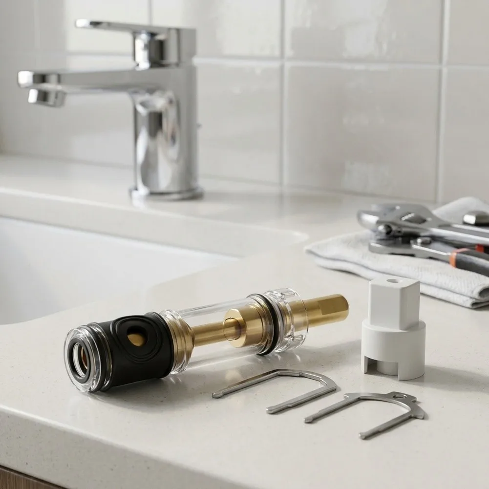 1225 Shower Cartridge Replacement for Single Handle For Faucets Compatible with Kitchen Bathroom Pull Push Shower Valves