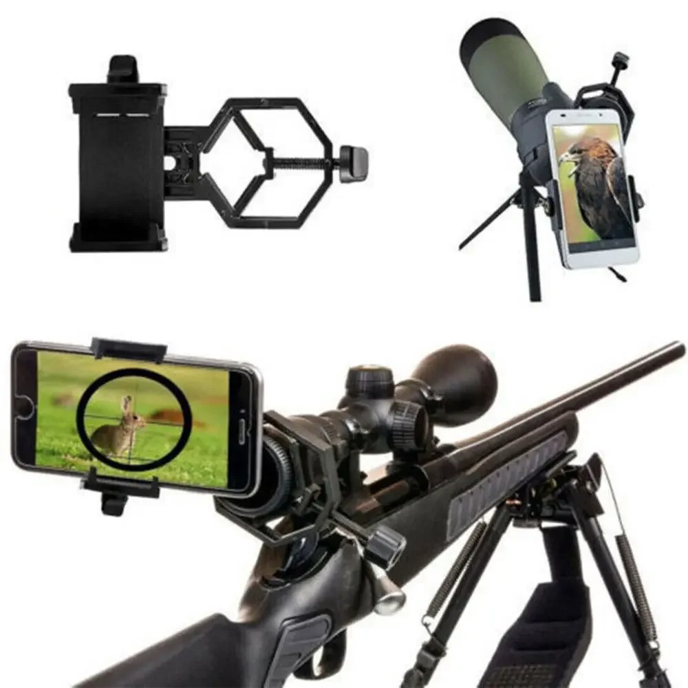 Universal Cell Phone Adapter Clip,Hunting Rifle Mirror Installation Telescope Camera Bracket Outdoor Hunting Accessories