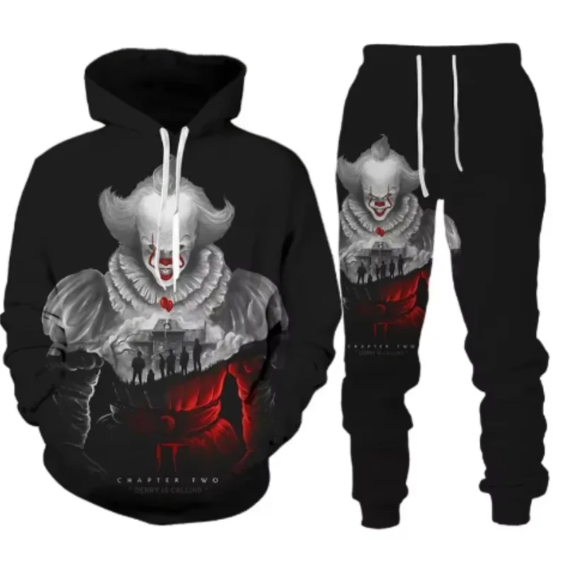 2024 New Hot Selling 3D Printed Hoodie Set Santa Claus Men's and Women's Sports Pants 2-piece Casual Hoodie Oversized High Quali