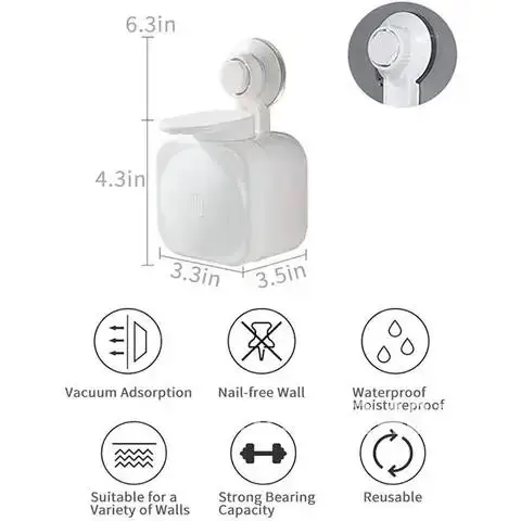 350ml soap dispenser liquid soap manual press liquid soap dispenser kitchen bathroom no trace wall-mount soap dispenser