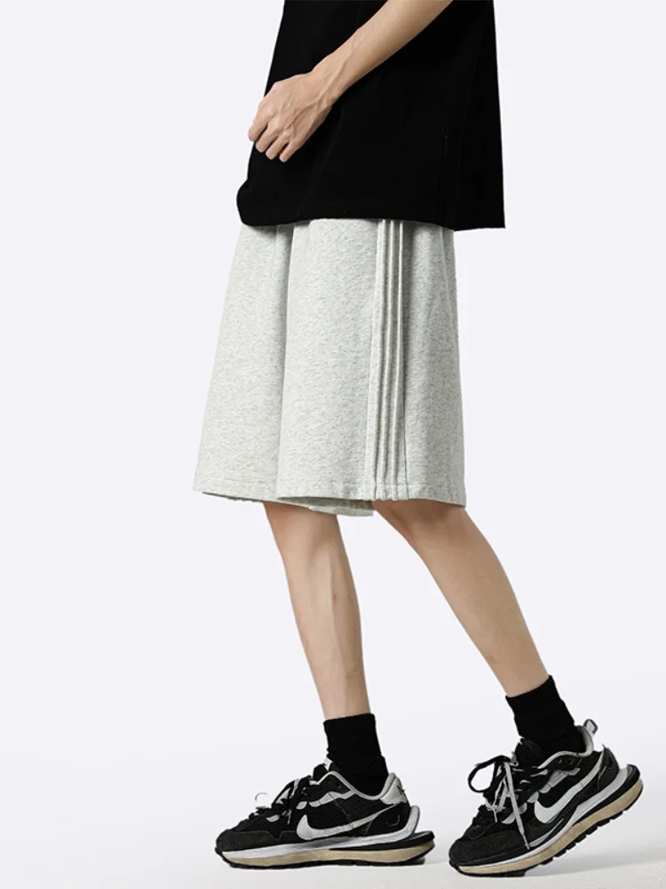 

Мужские спортивные брюки American Sle, лето 2024, модные, свободные, повседневные, укороченные, прямого кроя, дышащие