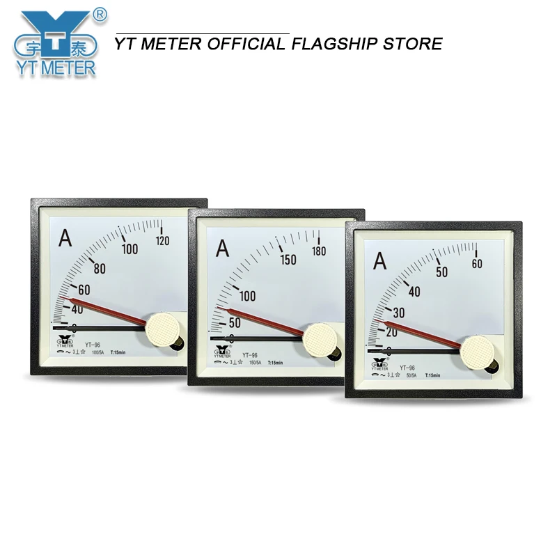 CP96 ثنائي المؤشر التيار المتناوب مقياس التيار الكهربائي الحد الأقصى للطلب هيكل ثنائي المعدن متر الذروة 30/50/100/5AAC