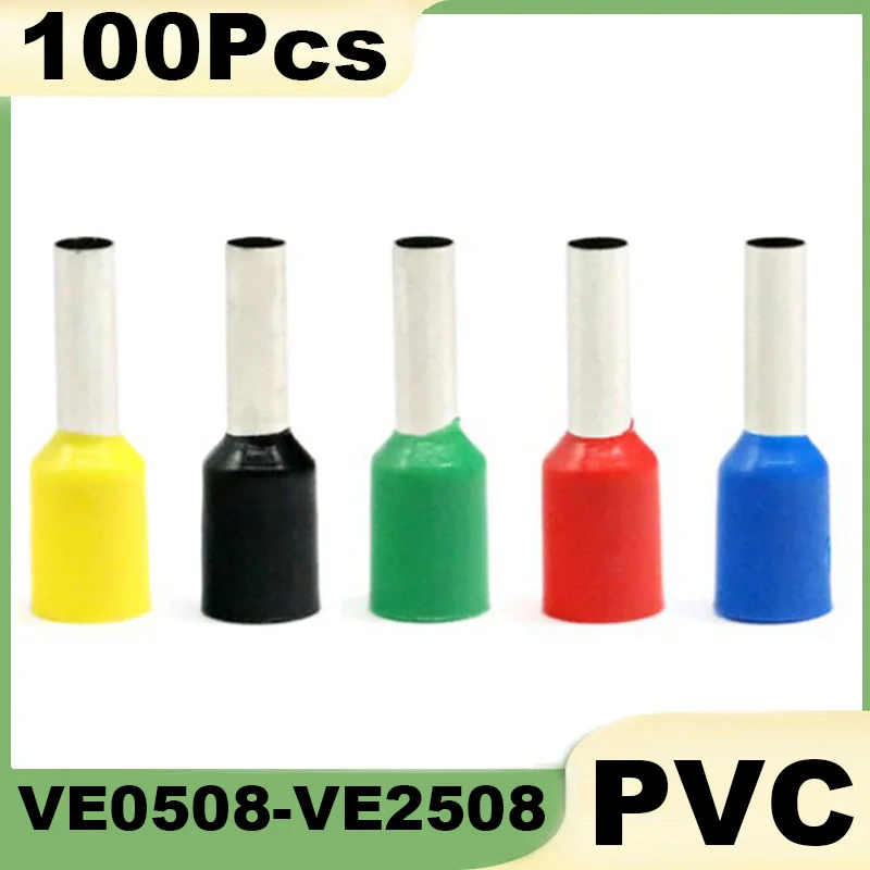 Insulated Bushing Junction VE0508 VE0512 VE7508 VE7512 VE1008 VE1012 VE1508-VE2508 Cable End Wire Connector Crimping Terminal
