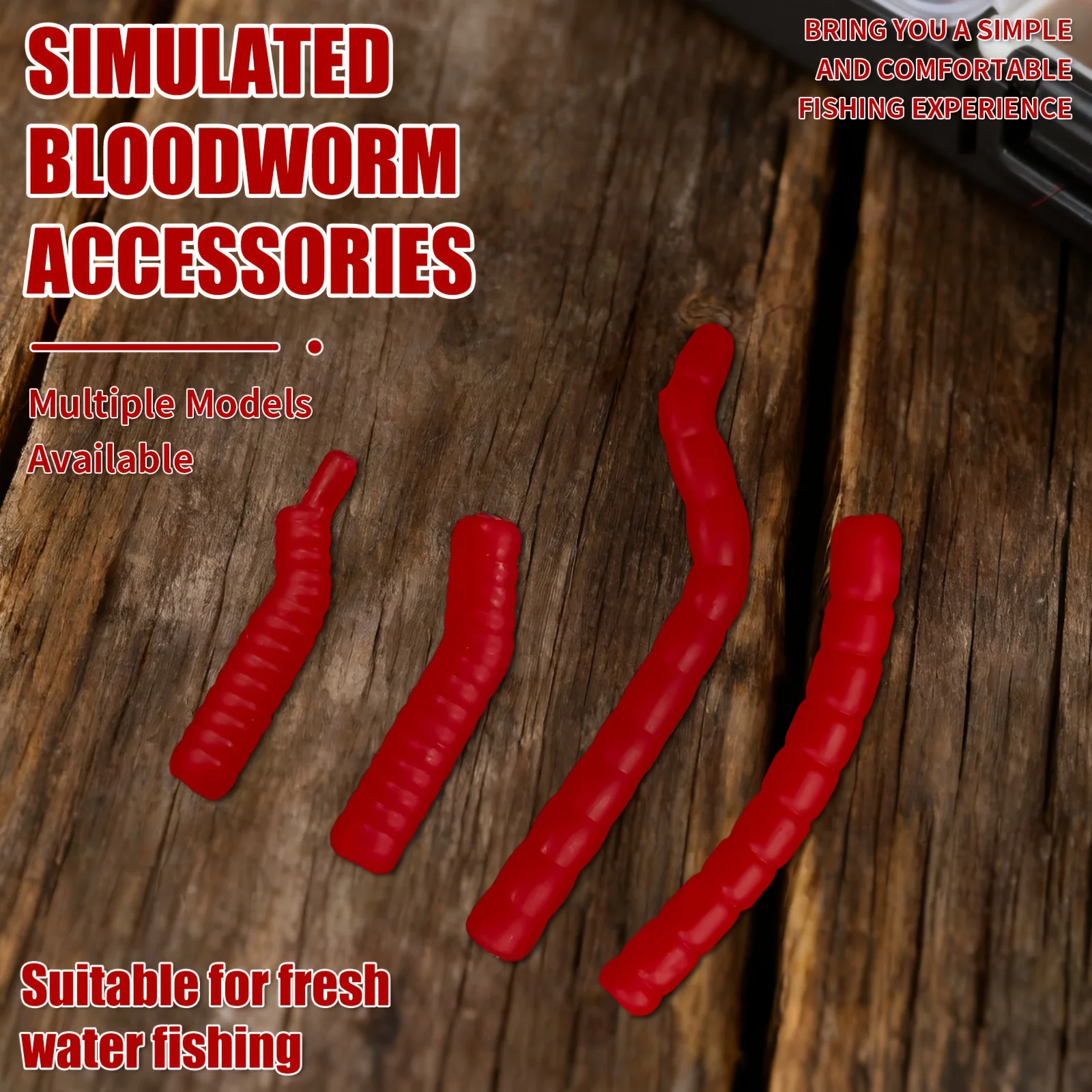 Cebo Artificial Bloodworm Rojo – Señuelo Blando para Carpa - imagen 5