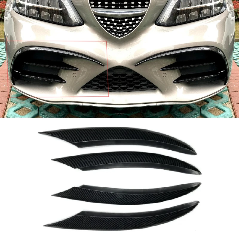 Car Front Bumper Fog Light Lamp Decor Cover Trim For Mercedes Benz AMG W205 C-Class C200 C260 Sport Edition 2019 2020 2021