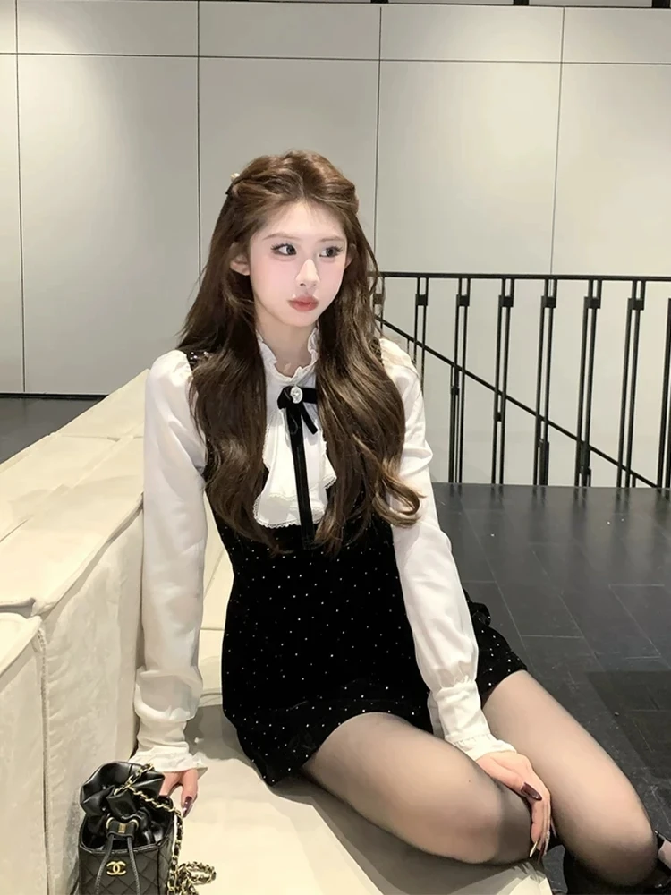 

Женская юбка XZY в горошек с поясом, больших размеров, весенняя, с завязками, с завышенной талией, А-силуэт, элегантная