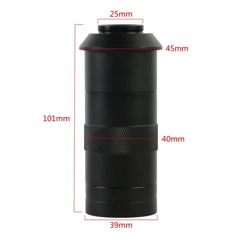 Industrial Video Microscope Electronic 130X Monocular Zoom C mount Lens Glass Objective Lens Eyepiece For HDMI USB CCD Camera