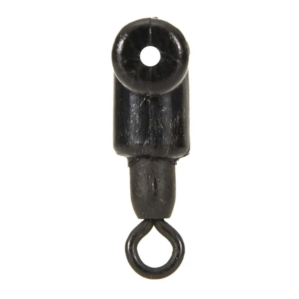 Zip Slider Beads Fishing Tackle Black T-Swivel Fishing Swivels Fishing Line Slider Beads Rolling Swivel Carp Rig Rings Clip