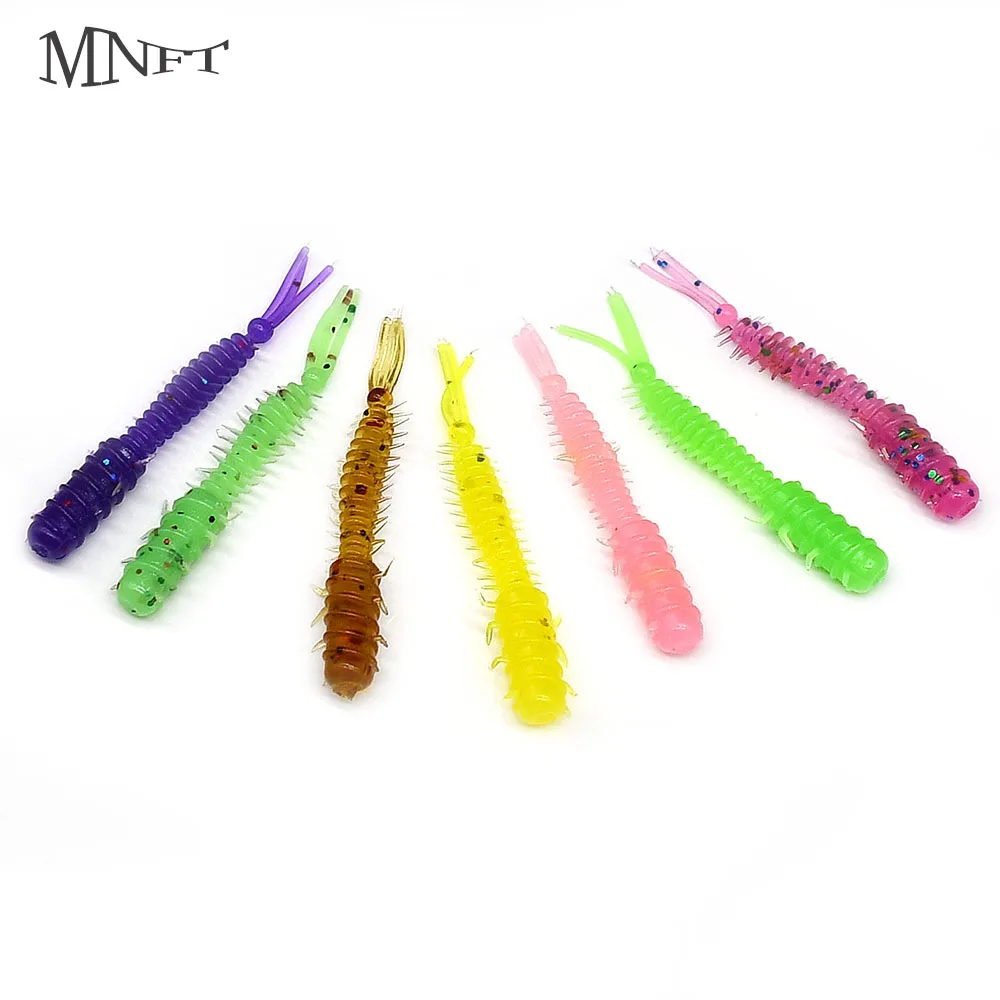 MNFT 20Pcs New Soft Bait Larva 45mm/0.4g Worm Leurre Peche Jigging Lure Fishing Tackle Soft Lure For Fishing ﻿