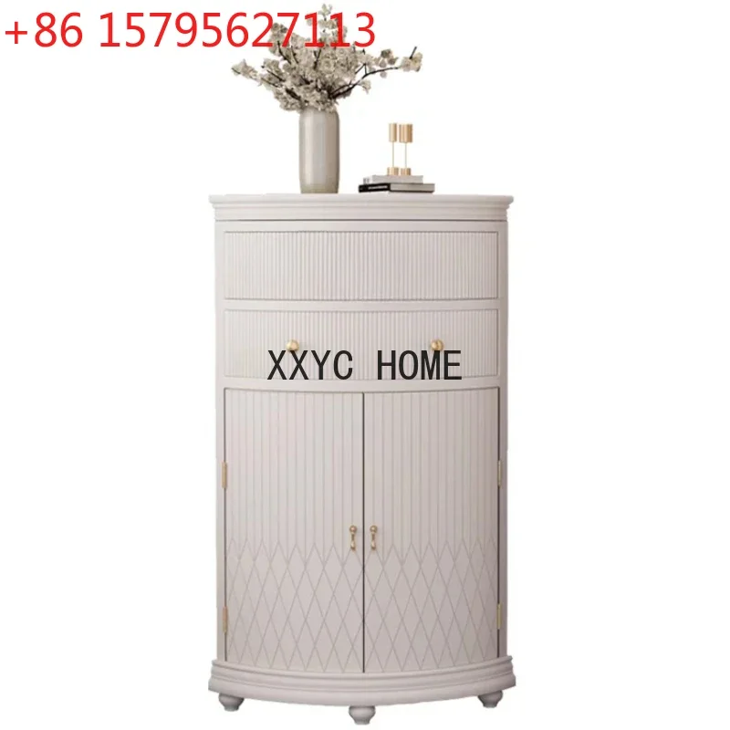 

Современный минималистичный угловой шкаф для хранения в гостиной или спальне, белый, треугольный