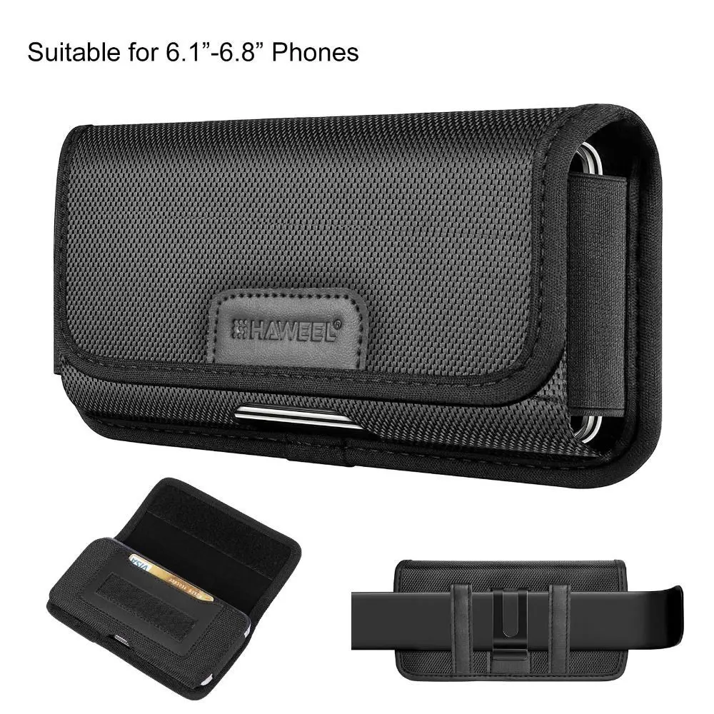 

With Belt Loop Mobile Phone Waist Bag Vertical Wear-resisting Nylon Cell Phone Belt Clip Portable Durable