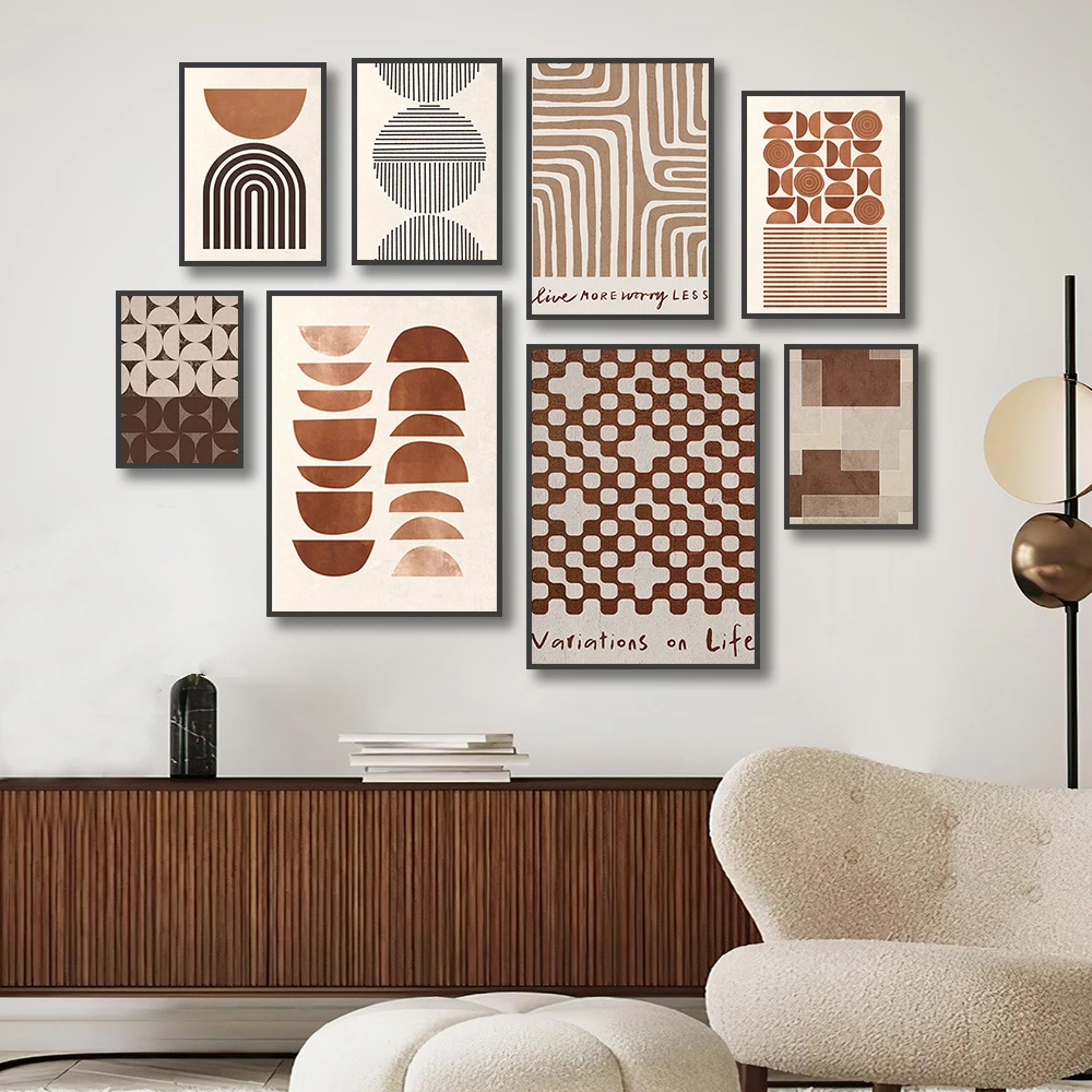 Abstrakte Linien-Grafik-Wandkunst Poster Drucke Nordischer Minimalistischer Stil Leinwandgemälde Bild für Raumdekoration