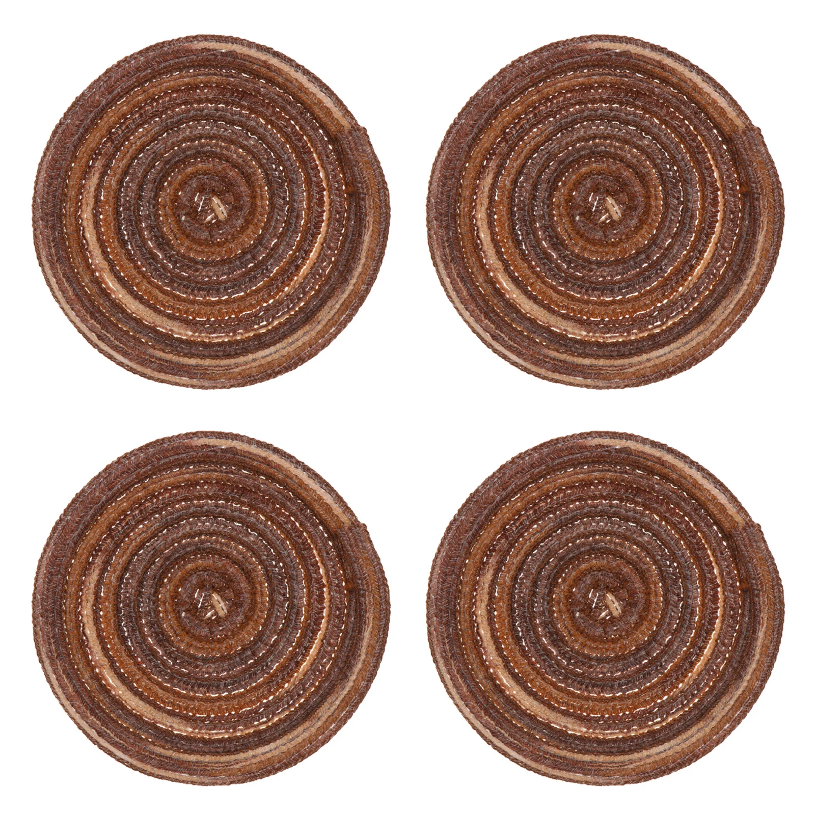 

4Pcs Lovely Woven Placemats Manual Craftsmanship Heat Proof Pad Decorative Insulation Mats for Household Use Lovely Mat