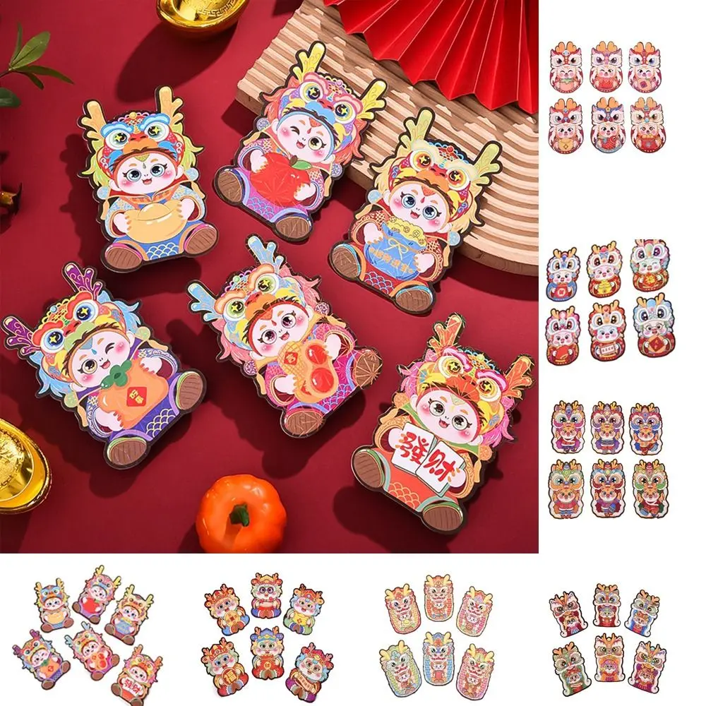 Creative Paper Red Pocket Dragon Traditional Blessing Bag Blessing Celebrating Lucky Money Bag Spring Festival