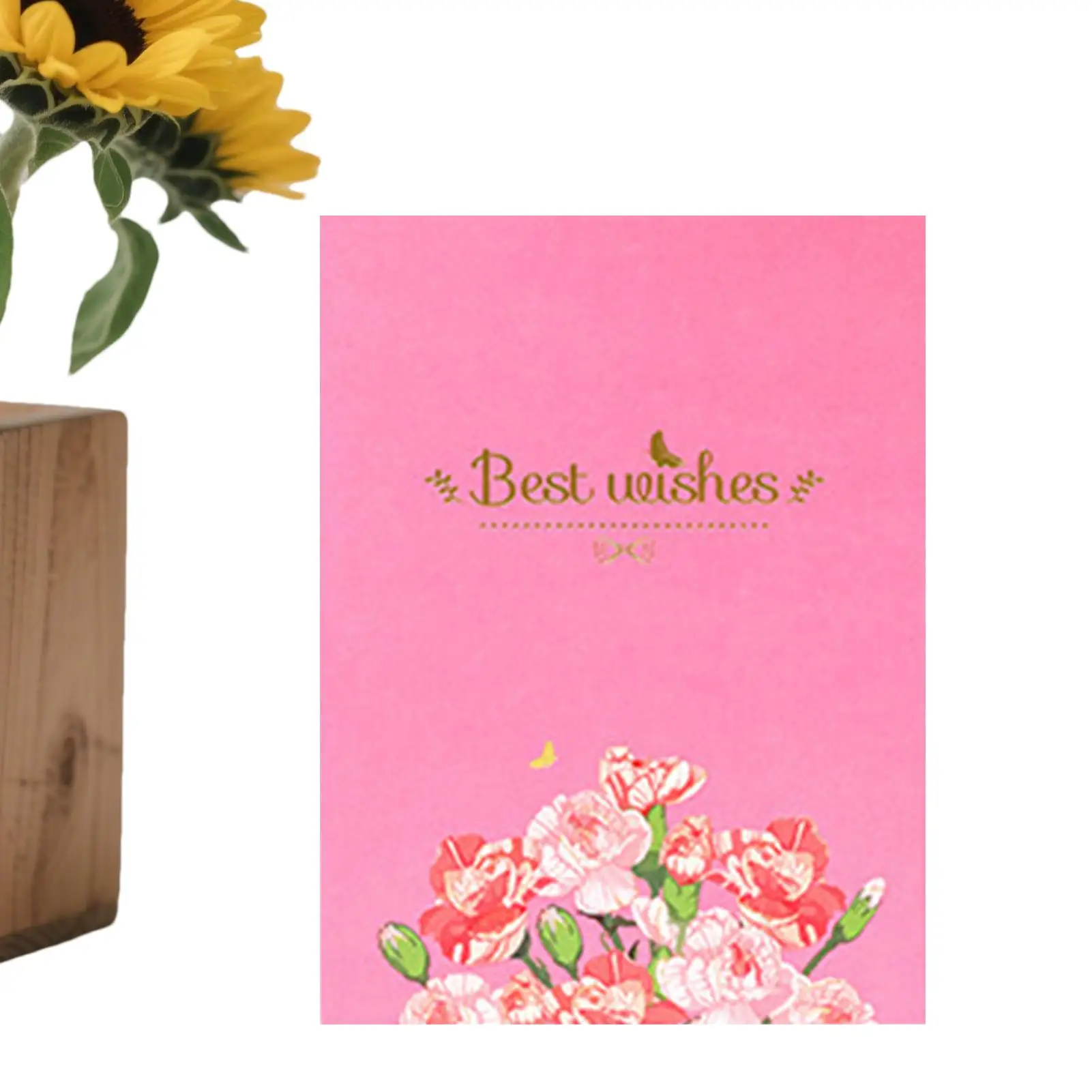 

Открытка ко Дню святого Валентина для семьи, 3D-открытка с тиснением фольгой, романтический цветочный декор, украшение ко Дню святого Валентина для семьи, друзей, жены, мамы