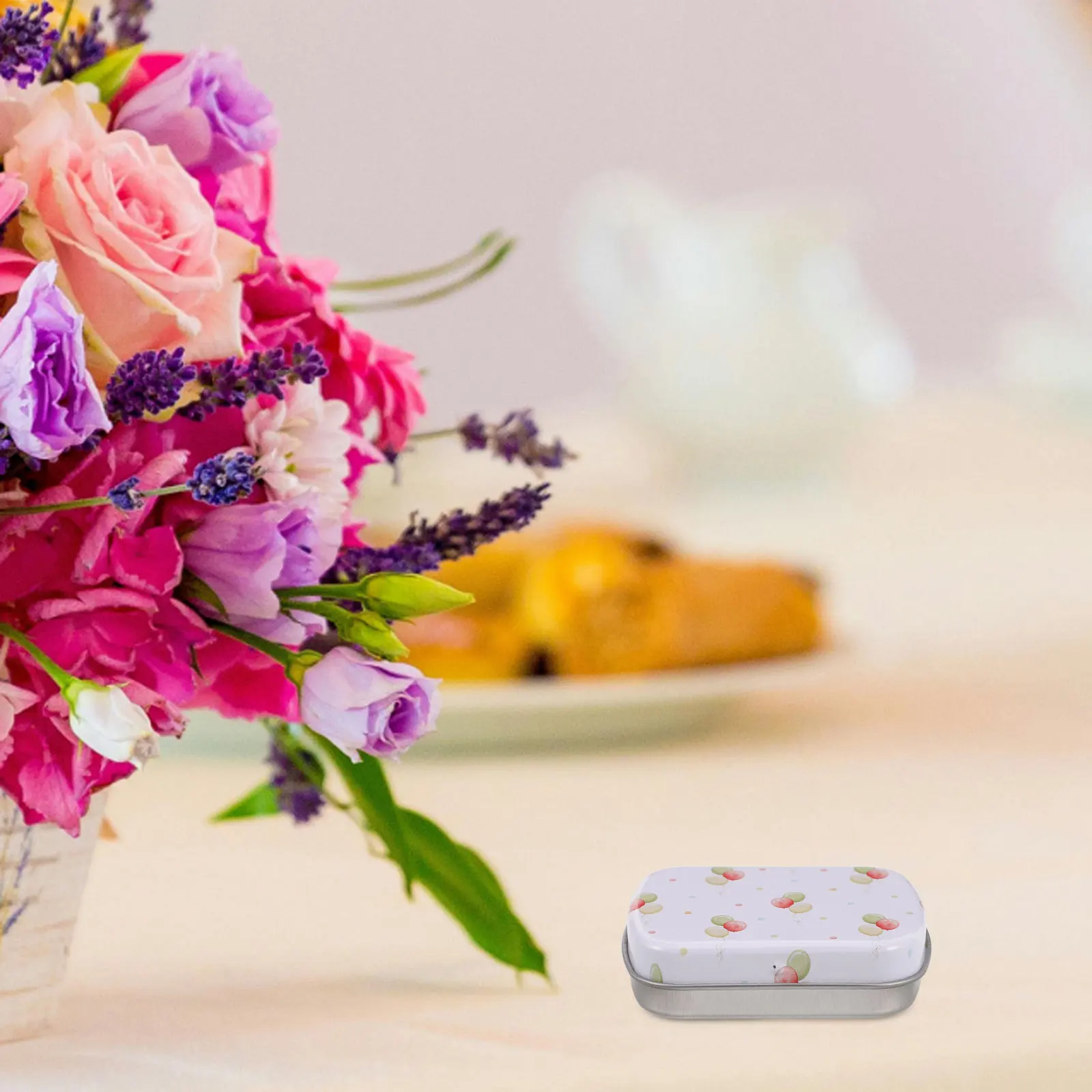

4pcs Small Iron Boxes Candy Storage Jewelry Containers Metal Tin Cases Mini Portable Hinged Lid Empty Mint Rectangle Storage