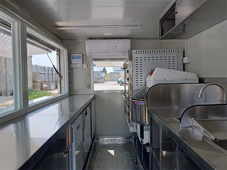 Customized USA Standard Concession Trailer Cart With Grill Fryer Cheap Mobile Food Trailer Price For Sale