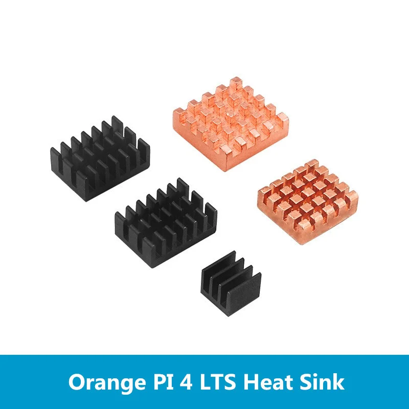 Para laranja pi 3 lts/laranja pi 4 lts do dissipador de calor da liga de alumínio do radiador de cobre kit dissipadores de calor refrigerando passivos para a placa de demonstração