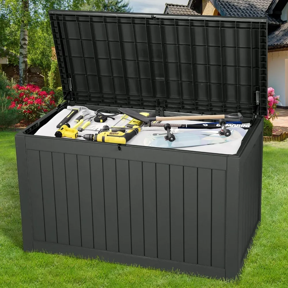 230 Gallon Large Outdoor Storage XXL Deck Box for Patio Furniture, Outdoor Cushions, Garden Tools and Sports/Pools Equipment