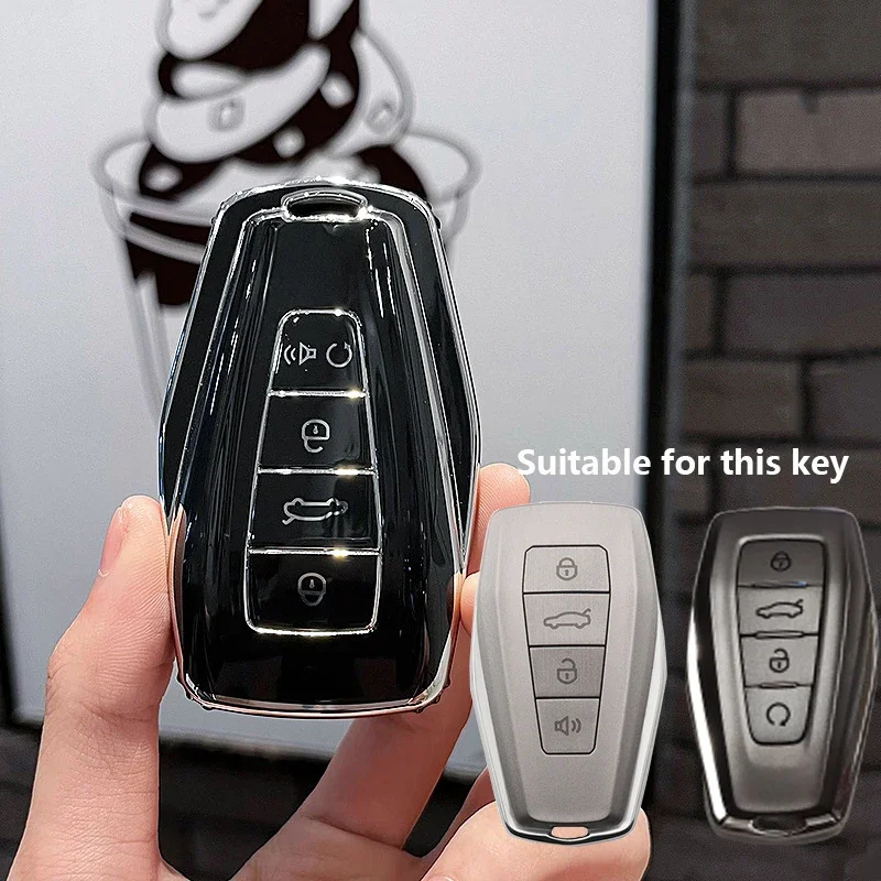 Praise Style Car Key Cover Case For Geely Coolray X6 X7 EX7 Geometry C Emgrand Global Kulrey Hawk GX7 Okavango NL3 SUV GT GC9