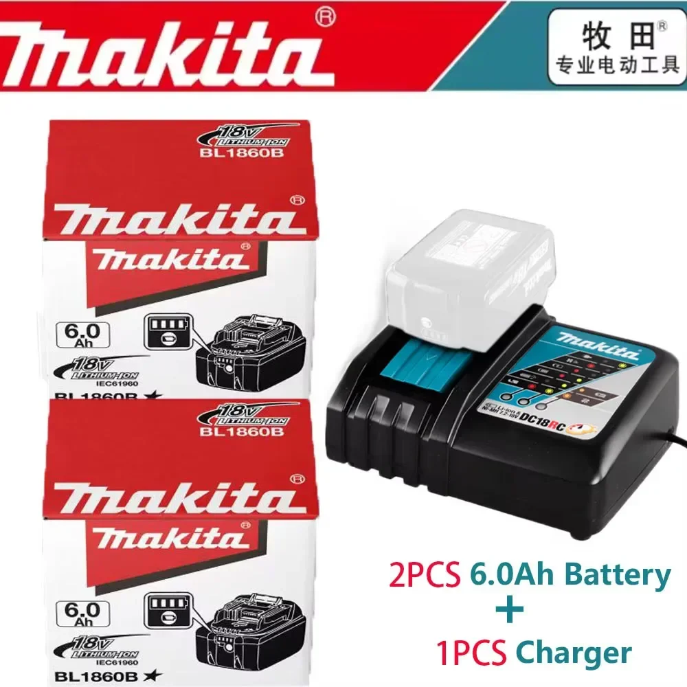 

Replacement Lithium Genuine Makita 6Ah for Makita 18V Battery BL1860B BL1840 BL1830B BL1850B BL1850 BL1860 BL1815 Battery