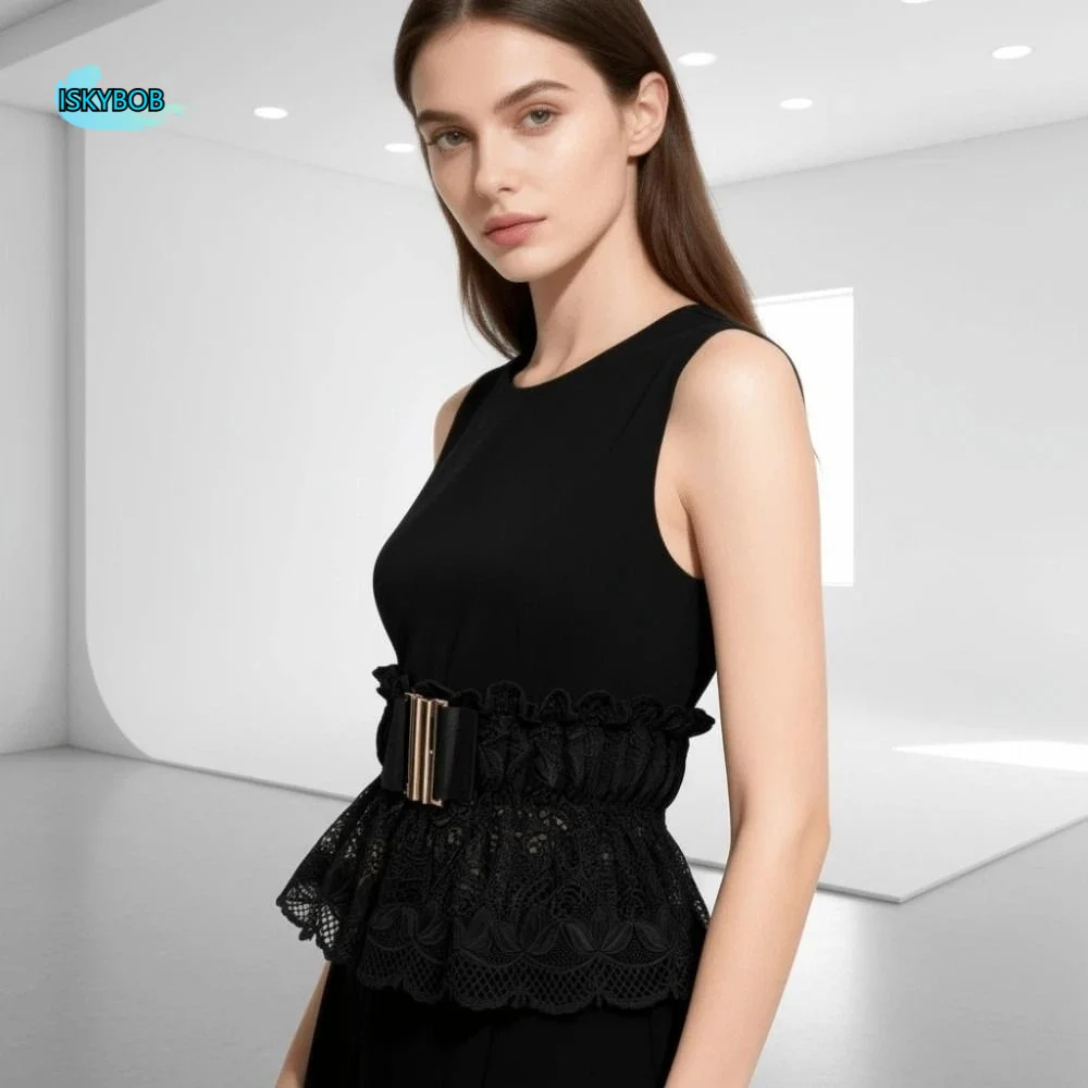 cinto-corset-de-renda-de-cor-solida-com-laco-vazado-e-cordao-faixa-larga-elastica-para-cintura-ideal-para-casamento