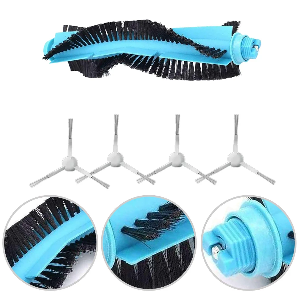 Main Brush and Side Brush Replacement for Cecotec For Conga 15090 16090 AI SpinArm Home and Wash Robot Cleaner