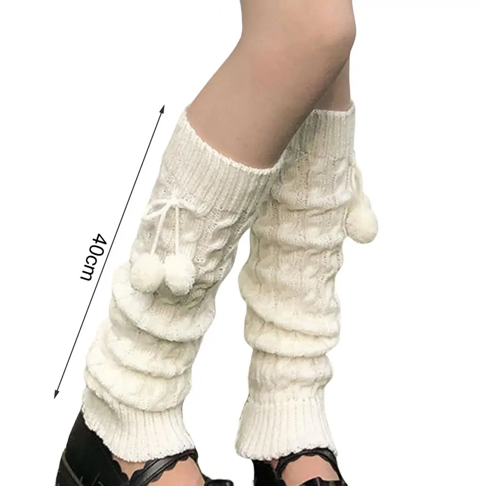 Y2K Women's Leg Warmers Japanese Lolita Long Socks Wool Knitted Foot Cover Arm Warmer Autumn Winter Crochet Heap Sock Boot Cuffs