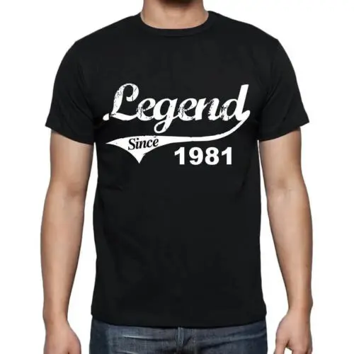 Heren Grafisch T-Shirt Legende sinds 1981 – Legend Since 1981 – Cadeau voor