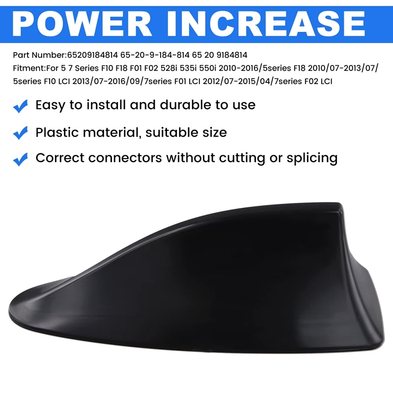 Cangkang antena atap mobil 65209184814, penutup Trim sirip hiu untuk BMW 5 7 Series F10 F18 F01 F02 528I 535I 550I 2010-2016